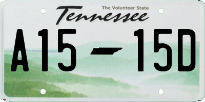 TN license plate A1515D