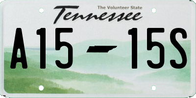 TN license plate A1515S