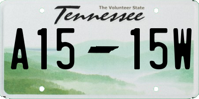 TN license plate A1515W