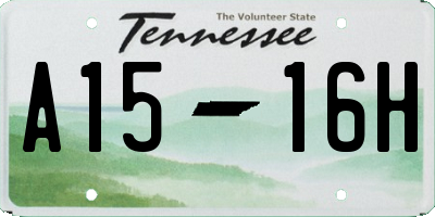 TN license plate A1516H
