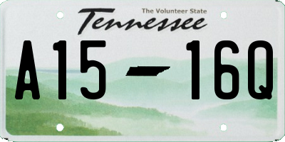 TN license plate A1516Q