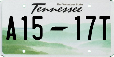TN license plate A1517T