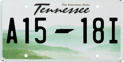 TN license plate A1518I