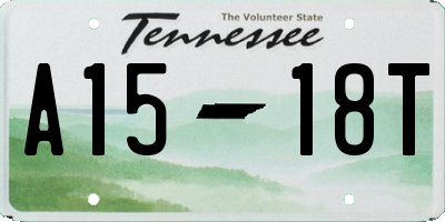 TN license plate A1518T