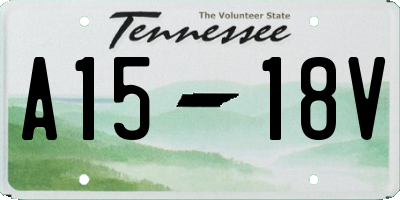 TN license plate A1518V