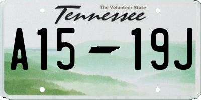 TN license plate A1519J