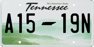 TN license plate A1519N