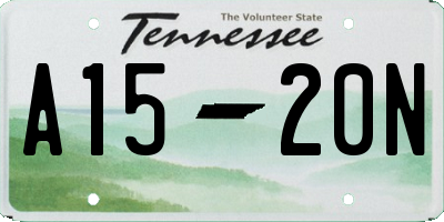 TN license plate A1520N