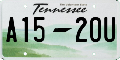 TN license plate A1520U