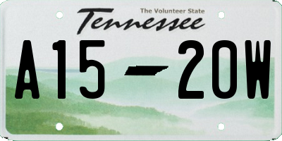 TN license plate A1520W