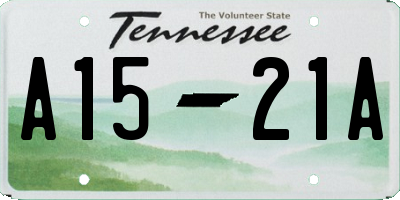 TN license plate A1521A