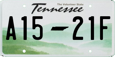 TN license plate A1521F