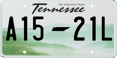 TN license plate A1521L