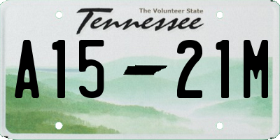 TN license plate A1521M
