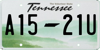 TN license plate A1521U