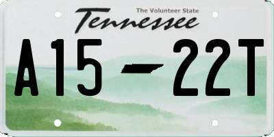TN license plate A1522T