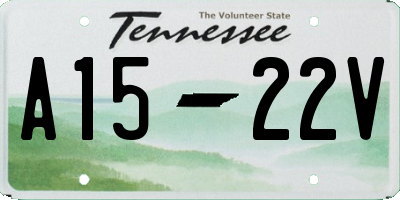 TN license plate A1522V