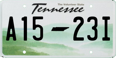 TN license plate A1523I