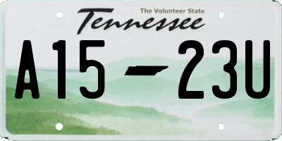 TN license plate A1523U