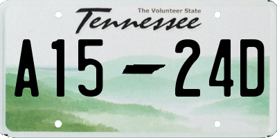 TN license plate A1524D