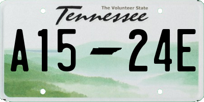 TN license plate A1524E
