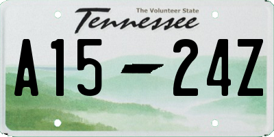 TN license plate A1524Z