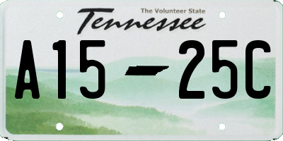 TN license plate A1525C