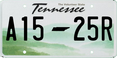 TN license plate A1525R