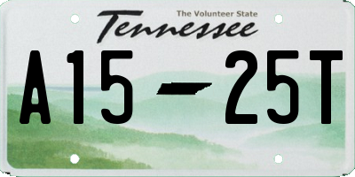 TN license plate A1525T