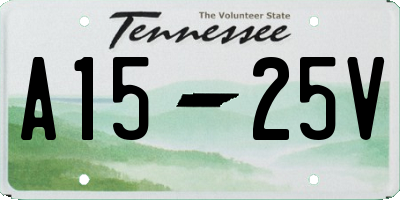 TN license plate A1525V