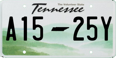 TN license plate A1525Y