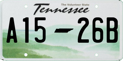 TN license plate A1526B