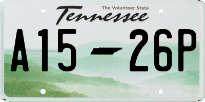 TN license plate A1526P