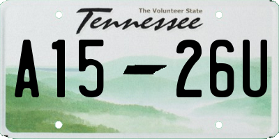 TN license plate A1526U