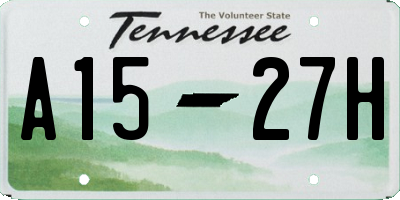 TN license plate A1527H