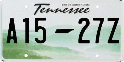 TN license plate A1527Z