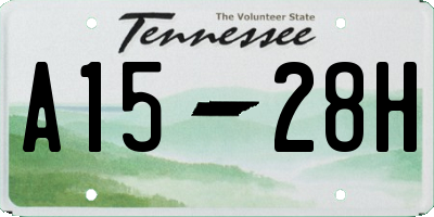 TN license plate A1528H