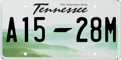 TN license plate A1528M
