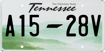 TN license plate A1528V