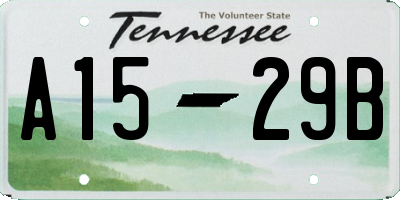 TN license plate A1529B