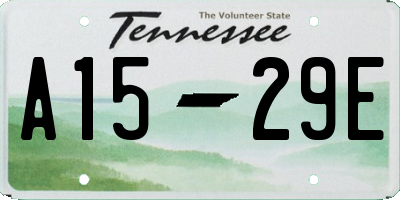 TN license plate A1529E