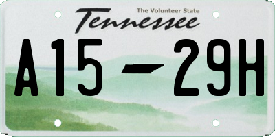 TN license plate A1529H