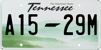 TN license plate A1529M