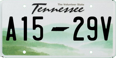 TN license plate A1529V