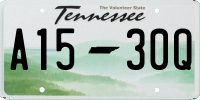 TN license plate A1530Q
