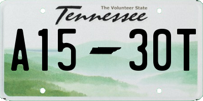 TN license plate A1530T