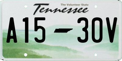 TN license plate A1530V