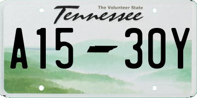 TN license plate A1530Y