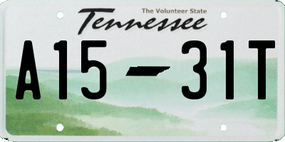 TN license plate A1531T