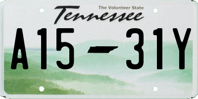 TN license plate A1531Y